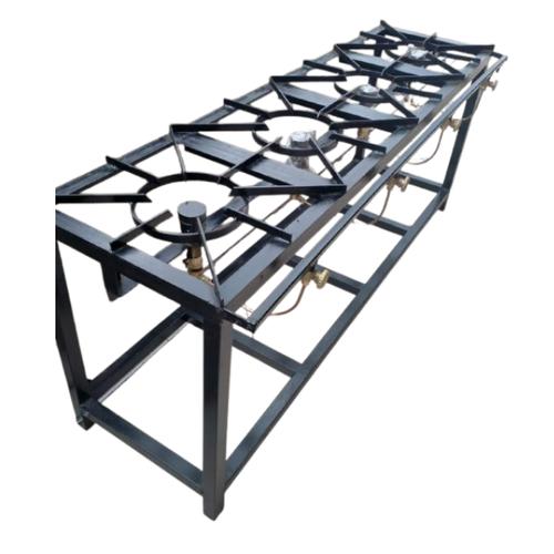 Mild Steel Black Four Burner Gas Cooker