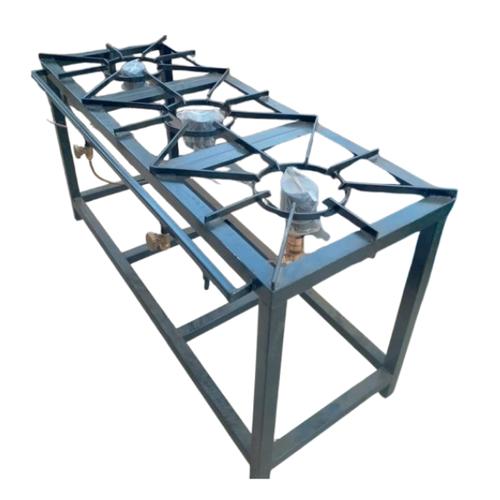 Black Three Burner Gas Cooker