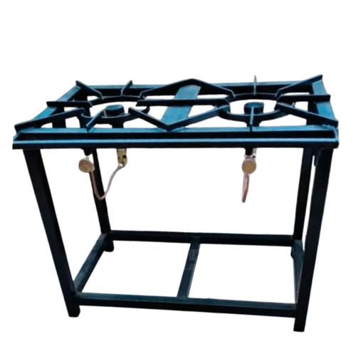 Mild Steel Black Two Burner Gas Cooker