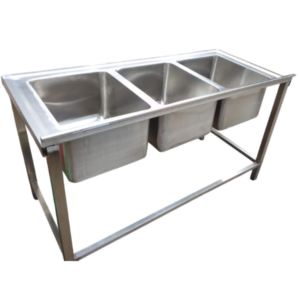 Triple Bowl Stainless Steel Sink