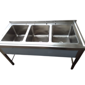 Commercial Three Bowl Stainless Steel Sink