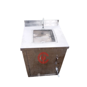 Commercial Stainless Steel Hand Wash Sink with Storage Cabinet