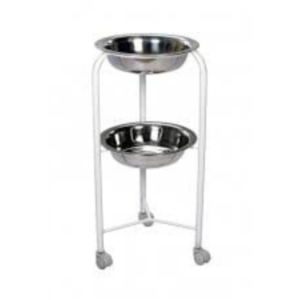 Stainless Steel Double Bowl Stand