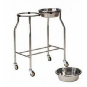 Single Bowl Stainless Steel Stand with Kick Bucket