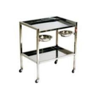 Dressing Trolley with Twin Bowls