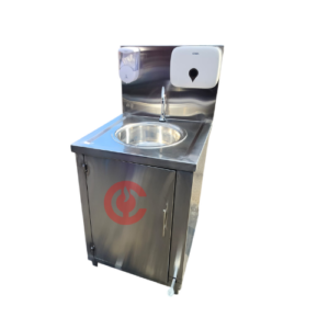 Commercial Stainless Steel Hand Wash Sink with Leg Pedal, Soap & Paper Towel Dispenser