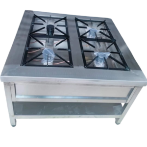 Square Four Burner Stainless Steel Gas Cooker