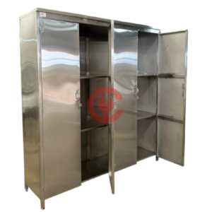 Stainless Steel Kitchen Cabinet with Four Swing Doors