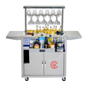Commercial Stainless Steel Mobile Cocktail Bar Station