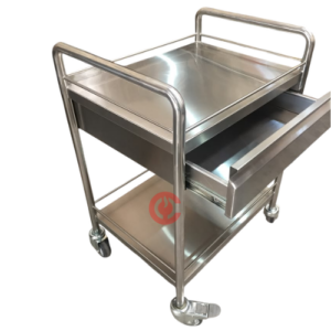 Commercial Stainless Steel Service Trolley with Drawer