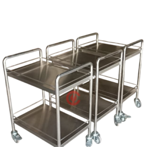 Commercial Stainless Steel Two Tier Service Trolley