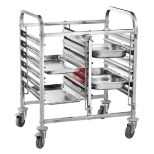 Commercial Stainless Steel Double-Sided GN Pan Trolley